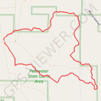 Trace GPS Very quiet rural mountain biking trail in Pentwater, MI, itinéraire, parcours
