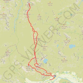 Trace GPS Eagle Crag Loop, itinéraire, parcours