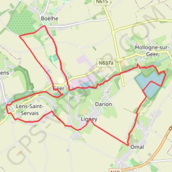 Trace GPS Geer 15K PIA, itinéraire, parcours
