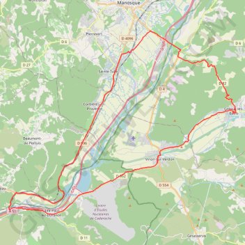 Trace GPS Petit tour en Durance, itinéraire, parcours