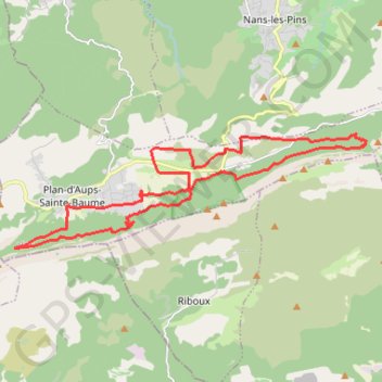 Trace GPS Hôtellerie de la Sainte-Baume, itinéraire, parcours