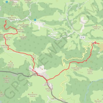 Trace GPS Camping d'Iraty - pic d'Orhy - Larrau, itinéraire, parcours