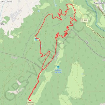 Trace GPS Montagne de Banges, itinéraire, parcours