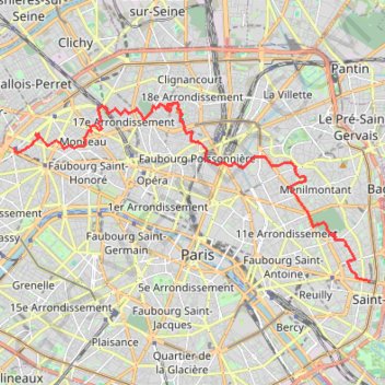 Trace GPS Paris portes Maillot - Vincennes, itinéraire, parcours