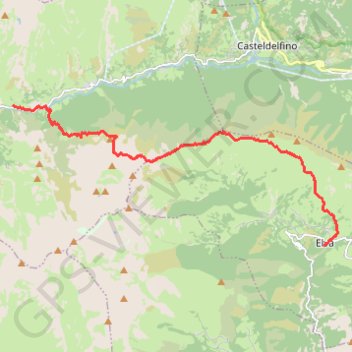 Trace GPS Val Maira - Chambeyron J4 - Elva - Ref. Melezé, itinéraire, parcours