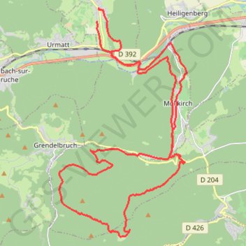 Trace GPS Sortie Heidenkopf - Niederhaslach, itinéraire, parcours