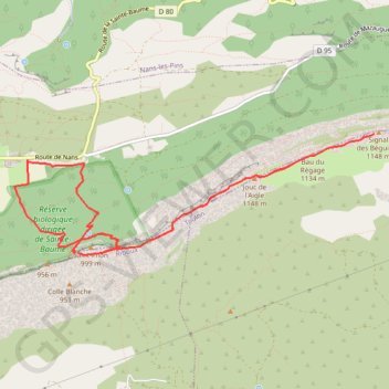 Trace GPS Saint Pilon Béguines, itinéraire, parcours