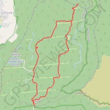 Trace GPS 🚶 Trace de Belouve a Trou de Fer, itinéraire, parcours