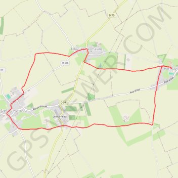 Trace GPS Hermaville - Izel-lès-Hameau - Tilloy-lès-Hermaville, itinéraire, parcours