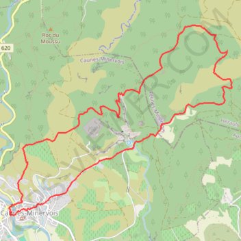 Trace GPS Le moulin de Biot - Caunes-Minervois, itinéraire, parcours