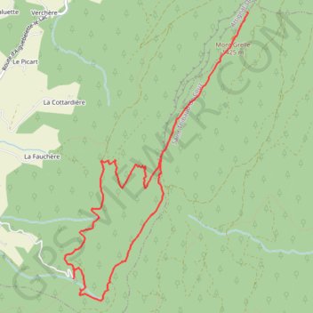 Trace GPS Le Mont Grelle depuis Attignat - Oncin, itinéraire, parcours