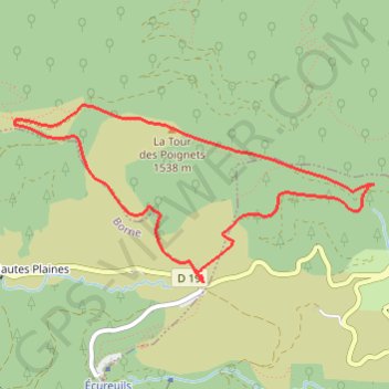 Trace GPS Serre de la Croix de Bauzon, itinéraire, parcours