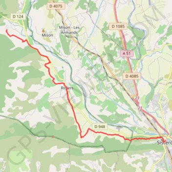 Trace GPS Antonaves - Ribiers, itinéraire, parcours