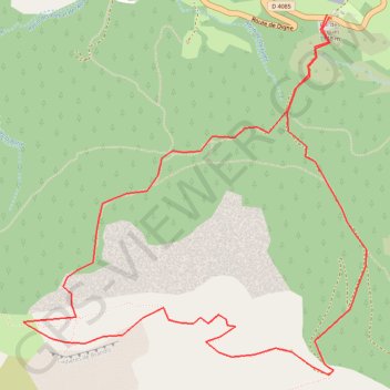 Trace GPS Cadieres de Brandis Depuis col des Leques, itinéraire, parcours