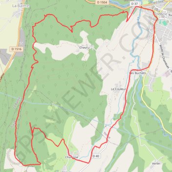 Trace GPS Yenne vers Mont Tournier, itinéraire, parcours