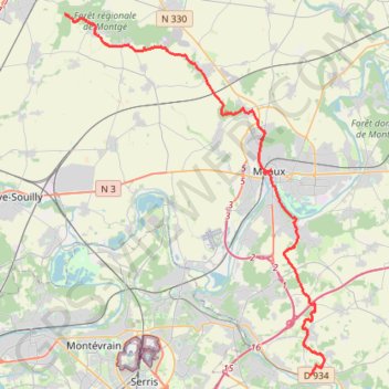 Trace GPS De Crecy-La-Chapelle à Saint Mard, itinéraire, parcours