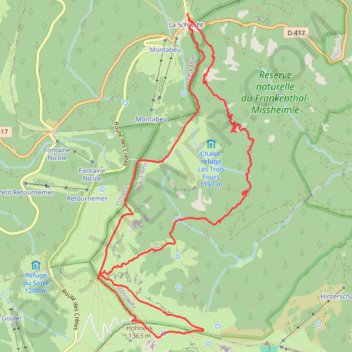 Trace GPS Le Valtin Hiken, itinéraire, parcours