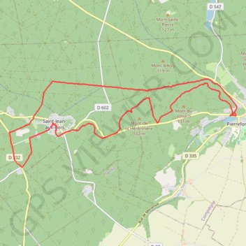 Trace GPS Forêt de Pierrefonds, itinéraire, parcours