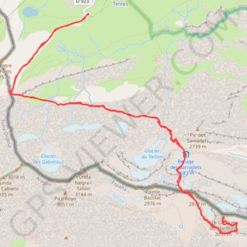 Trace GPS Le Casque du Marboré, itinéraire, parcours