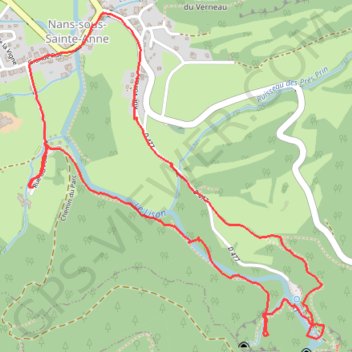 Trace GPS Source du Lison - Nans-sous-Sainte-Anne, itinéraire, parcours