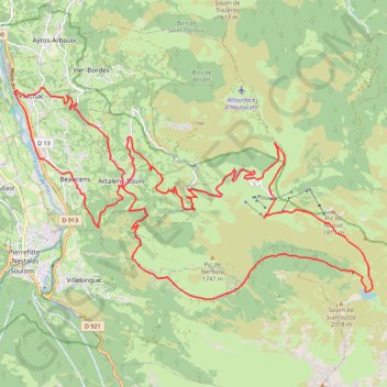 Trace GPS Hautacam - Lac Isaby - La totale - 11094 - UtagawaVTT.com, itinéraire, parcours