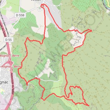Trace GPS Croix de Rognac - plateau du Grand Arbois, itinéraire, parcours