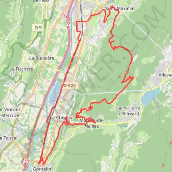 Trace GPS Descente Sainte Catherine, itinéraire, parcours