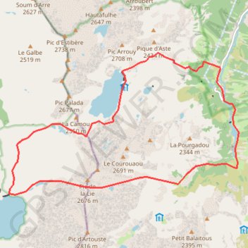 Trace GPS Lacs du Val d'Arrens - Lac de Migouélou - Lac d'Artouste, itinéraire, parcours