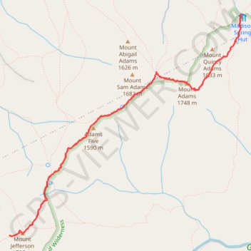 Trace GPS Mount Jefferson, itinéraire, parcours