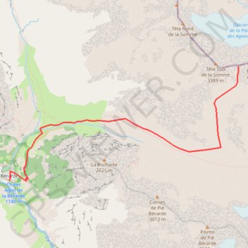 Trace GPS Brèche de la Somme, itinéraire, parcours