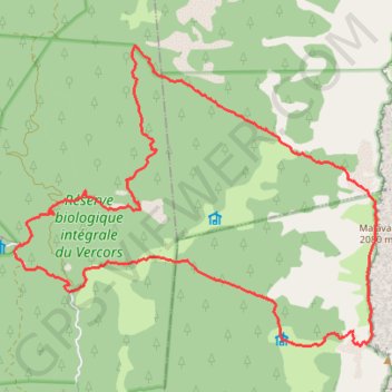 Trace GPS Traversée de Rocheherbe et du Sommet de Malaval par le versant Ouest, itinéraire, parcours