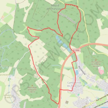 Trace GPS Cambronne-Lès-Ribécourt - Circuit du Plateau de la Croisette, itinéraire, parcours