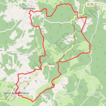 Trace GPS Boucle-des-Pelerins-INSEE_24379, itinéraire, parcours