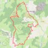Trace GPS Saint-Bauzile et Plateau de Lérou au départ de Riboulas (07), itinéraire, parcours