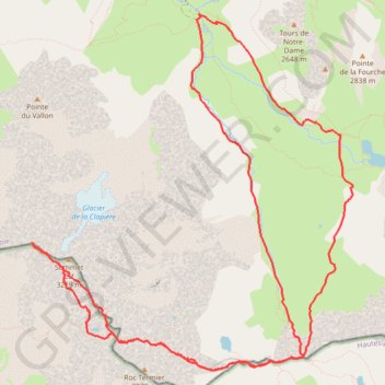 Trace GPS Le Grand Galibier - Valloire, itinéraire, parcours