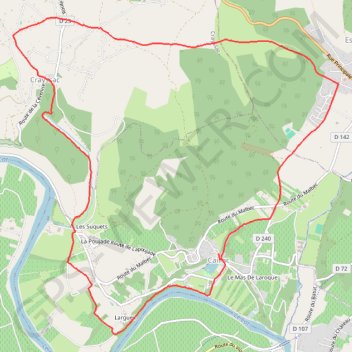 Trace GPS Caillac-Espère-Crayssac, itinéraire, parcours