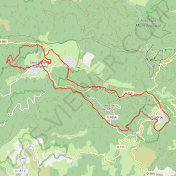 Trace GPS Espéroux - Camprieux, itinéraire, parcours