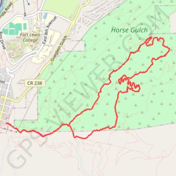 Trace GPS Durango Meadow, itinéraire, parcours