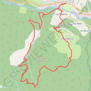 Trace GPS Les Thuiles - Pont de Gaffe - l'Enjouve, itinéraire, parcours