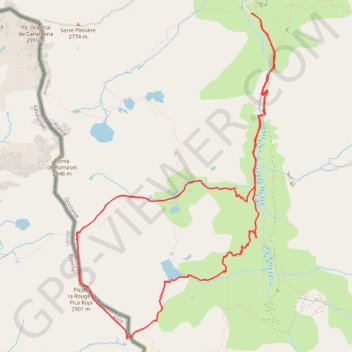 Trace GPS Pic de la soucarrane ou de la rouge, itinéraire, parcours