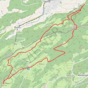 Trace GPS Le Chasseron par les Gorges de la Poëta Raisse, itinéraire, parcours