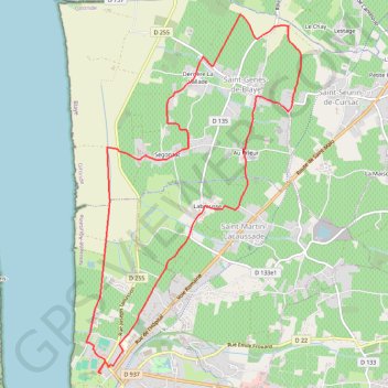 Trace GPS Boucle de Saint Genés, itinéraire, parcours