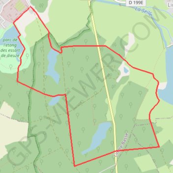 Trace GPS La promenade aux quatre étangs, itinéraire, parcours
