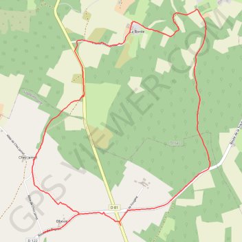 Trace GPS track, itinéraire, parcours