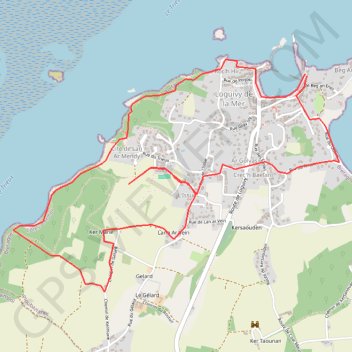 Trace GPS Loguivy-de-la-Mer, itinéraire, parcours