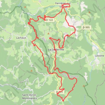 Trace GPS Moulins au creux des vallées du Terrasson et du Theux, itinéraire, parcours