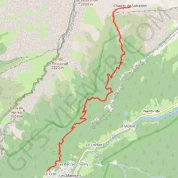 Trace GPS Chalets de Salvadon - Haut-Giffre, itinéraire, parcours