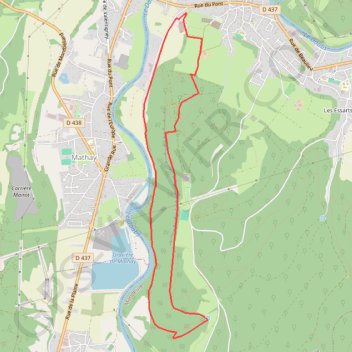 Trace GPS Mandeure - Doubs, itinéraire, parcours