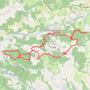Trace GPS Les 8 de Yzeron, itinéraire, parcours