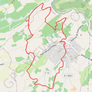 Trace GPS Les capitelles de la Bénovie à Saussines, itinéraire, parcours